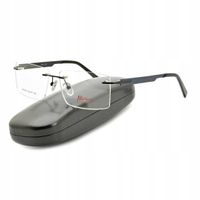 Bezramkowe prostokątne oprawki okularowe Nikitana z flexami STNK3C CZARNE