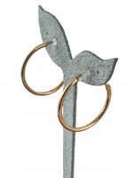 Klipsy do uszu koła pozłacane śr. 4 cm c101