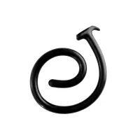 ouch! teksturowany model wężowy 100 cm z uchwytem, czarny