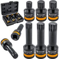 NASADKI UDAROWE SPLINE 1/2 CRMO 6SZT M14 M16 M18 DO ŚRUB 45MM 78MM WALIZKA