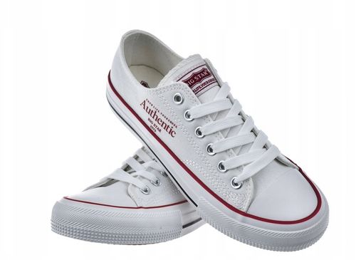 Trampki damskie Big Star NN274235 białe materiałowe wygodne casual na Arena.pl