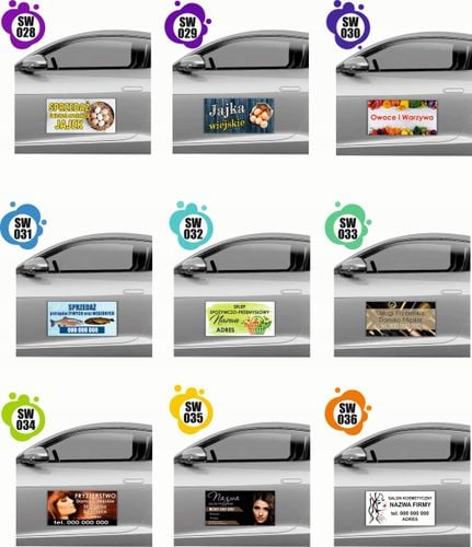 mata MAGNETYCZNA magnes na samochód auto reklamowy 30x60cm USŁUGI ROLNICZE na Arena.pl