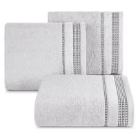 Ręcznik bawełniany z bordiurą AMANDA 70X140 srebrny