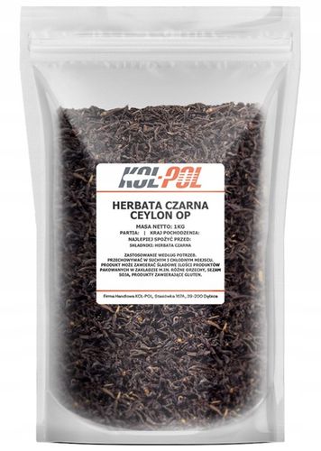 HERBATA CZARNA CEYLON OP 1kg Liściasta naturalna na Arena.pl