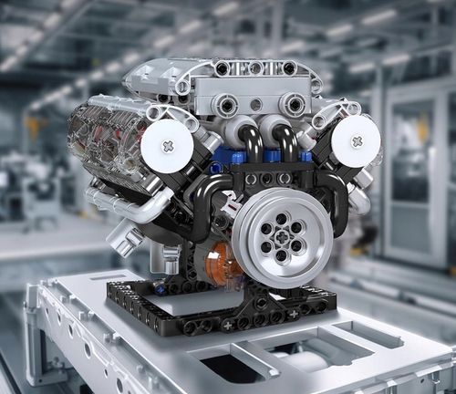 KLOCKI MOULD KING 10088 MODEL SILNIKA V8 OŚMIOCYLINDROWY SILNIK BENZYNOWY na Arena.pl