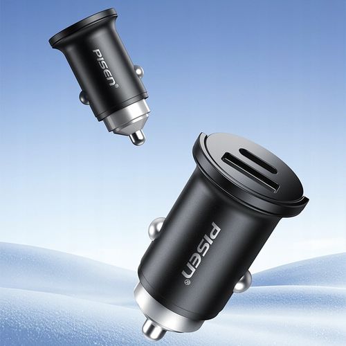 ŁADOWARKA W GNIAZDO ZAPALNICZKI 20W MOCNA PD QC USB-A USB-C / KABEL TYP C na Arena.pl