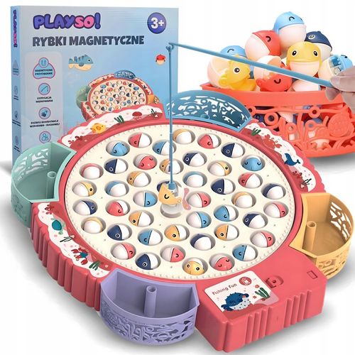 GRA ZRĘCZNOSCIOWA ŁOWIENIE RYBEK NA MAGNES KOTEK WĘDKI PUZZLE DLA DZIECI na Arena.pl