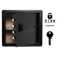 Pancerny Domowy Sejf z Zamkiem Elektronicznym i Kluczem 36x40x30 cm Czarny