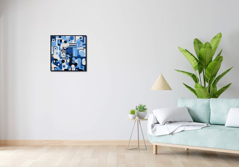 Plakat 50x50cm Niebieski Labirynt zdjęcie 4