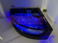 CZARNA WANNA NAROŻNA Z HYDROMASAŻEM LED PLUS 150X150 SZYBA PODGRZEWAC CZARNA WANNA NAROŻNA Z HYDROMASAŻEM LED PLUS 150X150 SZYBA PODGRZEWAC