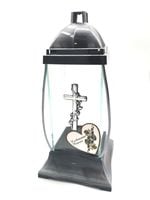 Znicz kapliczka z dedykacją srebrna dla mamy taty babci cioci itd