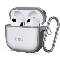 Etui Tech-Protect Slim Hook na AirPods 4 - szare