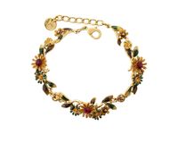 bransoletka delikatne, kolorowe kwiatuszki z kryształkami z kolekcji