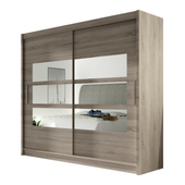 Szafa przesuwna Bega III z lustrem 180cm - pojemna garderoba - TRUFLA