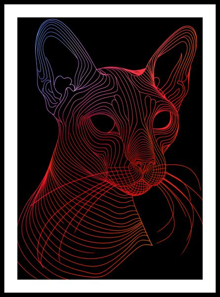 Plakat 42x59,4cm Cyfrowa Kocica zdjęcie 3