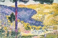 Plakat 30x20cm Valley with Fir, Henri-Edmond Cross do Salonu