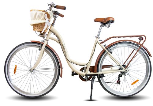 ROWER DAMSKI KREMOWY MIEJSKI 26 SHIMANO DAMKA KOSZ + WKŁAD GRATIS na Arena.pl