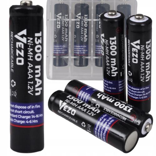 Akumulator niklowo-metalowo-wodorkowy (NiMH) VEZO AAA (R3) 1300 mAh 4 szt. na Arena.pl