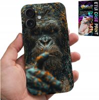 ETUI DO IPHONE 16 PLUS - MAŁPA, MAŁPKA, GORYL, ZWIERZĘTA + SZKŁO