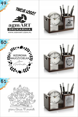 PREZENT dla informatyka organizer na biurko z zegarem przybornik na Arena.pl