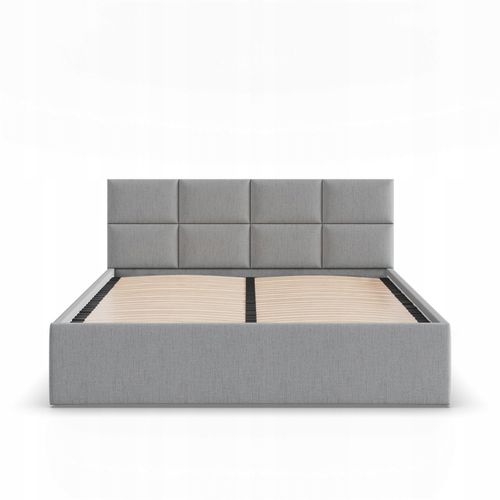 Łóżko Ramowe BORGO JASNY SZARY Tapicerowane Podwójne 180x200 na Arena.pl