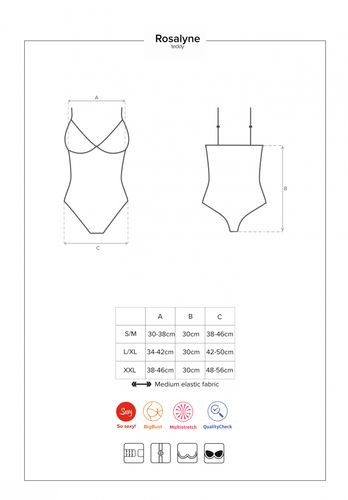 bielizna rosalyne body czerwone  s/m na Arena.pl