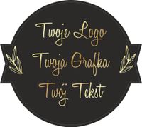 Naklejki ETYKIETY REKLAMOWE wlepki twoje LOGO cięte po obrysie 5 cm 100 szt