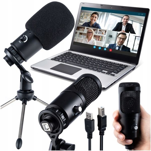 MIKROFON POJEMNOŚCIOWY STUDYJNY GAMING STREAMING zdjęcie 1