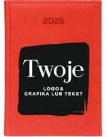 KALENDARZ A5 2026 DZIENNY książkowy firmowy nadruk uv z logo 100 sztuk