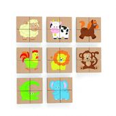 Drewniane Puzzle Magnetyczne Zwierzeta Ukladank