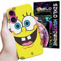 ETUI CASE DO IPHONE 16 - SPONGEBOB BAJKI GRY WYBÓR PLECKI + SZKŁO