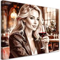 Obraz do salonu sypialni jadalni, Kobieta restauracja 60x40