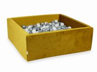Suchy basen z piłeczkami 600 sztuk 110x110x40 Velvet zloty (białe, srebrne, perłowe, szare)