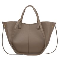 VERA PELLE torebka damska skórzana shopper mała na ramię V695 c.taupe
