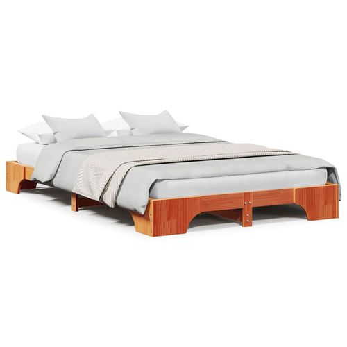 Łóżko brązowe woskowane 120x190 cm z litego drewna sosnowego na Arena.pl