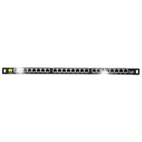 Patch panel 19'' Netrack 24-porty kat. 6 FTP, 0,5U z półką