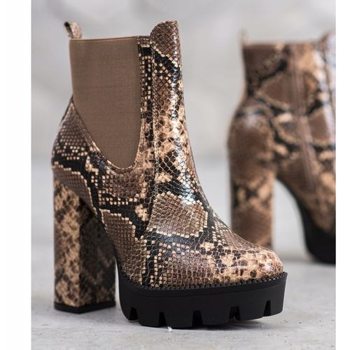 Wysokie Botki Snake Print r.40 na Arena.pl