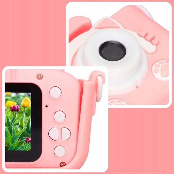 APARAT CYFROWY DLA DZIECI KOTEK Z KARTĄ PAMIĘCI FOTGRAFICZNY + GRATIS zdjęcie 7