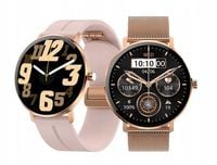 Smartwatch Kiano Watch Venus Złoty Różowy NFC AMOLED + dodatkowy pasek