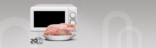 BIAŁA KUCHENKA MIKROFALOWA MIKROFALÓWKA MIKROFALA UD TIMER 700W 20l LITRÓW na Arena.pl