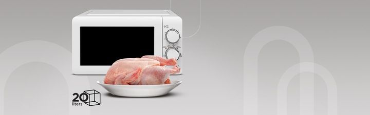 BIAŁA KUCHENKA MIKROFALOWA MIKROFALÓWKA MIKROFALA UD TIMER 700W 20l LITRÓW zdjęcie 7