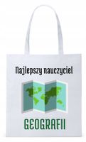 Dzień Nauczyciela Prezent Torba Eco Biała Shopper Z Nadrukiem Ze Zdjęciem