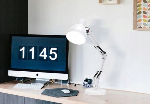 Lampka na Biurko LED Kreślarska Szkolna Regulowana E27 230V Stojąca Klips na Arena.pl