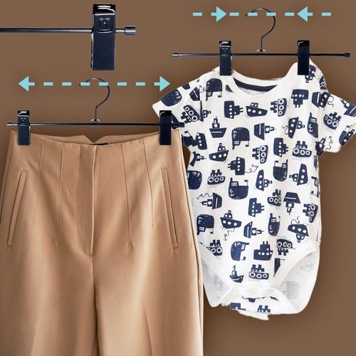 3x Wieszaki na Spodnie Spódnice Ubrania Wiszące z Klipsami Odzieżowe na Arena.pl