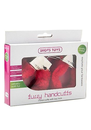 furry handcuffs - red na Arena.pl