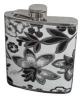 Piersiówka Stal Nierdzewna 7 OZ w Kwiatki dla Kobiety Dziewczyny