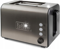 MOCNY TOSTER 900W BLACK&DECKER BXTO900E STAL NIERDZEWNA Anti-Fingerprint