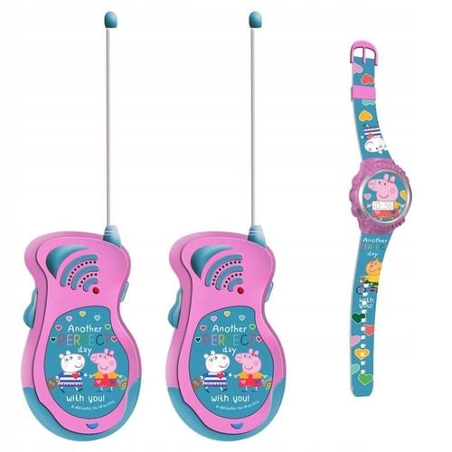 Zestaw Walkie talkie z zegarkiem cyfrowym Świnka Peppa. Peppa Pig PP17047 na Arena.pl