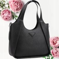 Czarna Damska Torebka shopper na ramię miejski pojemne klasyczne torebki