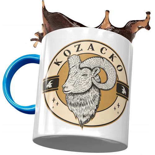 Kubek Błękitny Śmieszny Zabawny Kozacko Prezent Z Nadrukiem Ze Zdjęciem na Arena.pl